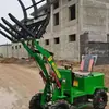 Cargador Eléctrico, Carretilla Elevadora Pequeña para Granjas Agrícolas y Huertos, Cargador Eléctrico de Tracción en las Cuatro Ruedas