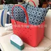 Bolsa impermeable resistente al desgaste para mujer, bolso de mano grande y mediano, cesta de compras, bolsa para viajes de vacaciones, bolsa de playa de EVA