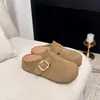 Meias-calças Fechadas Fashion Retro para Mulheres, Sola Plana, Primavera e Outono, Estilo Birkenstock, Roupa Outdoor Francesa, Modelo Novo, Slip-On, Versátil, 2026
