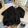 Conjunto Infantil Otoño Nuevo Estilo Niños y Niñas Combinación Cuello en V Falso Dos Piezas Sudadera + Pantalón de Chándal Versión Coreana Holgado Conjunto de Dos Piezas
