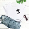 Camiseta Dia dos Namorados Rose Love, Site Independente de Comércio Exterior, Camiseta de Manga Curta Pulôver Gola Redonda de Comércio Exterior Europeu e Americano