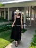 Xiu Xixi Treze Linhas 2026 Primavera Novo Estilo Elegante Tencel Gola Redonda Gola Alta Vestido Colete 88509