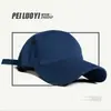 Gorra de béisbol estilo americano con visera rígida para cara de cabeza grande, que hace la cara pequeña, gorra de color liso estilo coreano para mujer, gorra con visera de ala ancha para hombre, casual