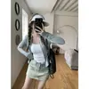 Comercio Exterior Transfronterizo Al por Mayor Verano Seda de Hielo Hebilla de Dedo con Capucha y Cremallera Chaqueta Casual Delgada de Manga Larga para Mujer Protector Solar