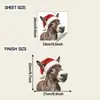 Fun-f1357 Desenho Animado Divertido Burro de Natal Decoração para Janela de Vidro de Varanda Externa Adesivo Eletrostático para Janela UV