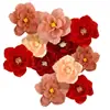 Decoración de sala de bodas, flores de boda, flores plisadas tridimensionales, decoraciones florales para pared de fondo de boda, flores de papel plisado para pared, decoraciones de pasillo
