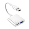 Aplicable a teléfono móvil tipo-c Apple Huawei convertidor OTG tres en uno carga memoria USB Ratón Cámara divisor