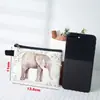 2025 Cartera Pequeña de Elefante Retro Bolsa de Monedas para Niños Ins Coreana Bolsa para Llaves Almacenamiento de Identificación Bolsa Cuadrada