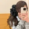 ¡Suave y Elegante! Pinza de Plátano de Gasa Perlada Estilo Sirena para Mujer, Pinza Trenzada Brillante Estilo Perezoso para Cola de Caballo Baja, Accesorio para el Cabello