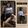 Lemon Story Policewoman Quente Sexy Estilo Irmã Real Sexy Roupa Íntima Sexy Role Play Stripper Grátis Saia de Couro Apertada
