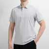 Camisa Polo Masculina de Seda Gelada de Manga Curta Cor Sólida Gola Lapela Sem Costura Verão 2026 Nova Camiseta Top Business