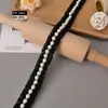 Venda Direta de Fábrica Fita de Chiffon com Contas 2,0 cm Não Elástica Estilo Chanel Fita para Decoração de Roupas Bonecas Bolsas DIY