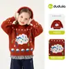 Anti-bolinhas Dudu Family Suéter Quente Infantil Inverno Roupas de Tricô para Meninos Roupas para Meninas Roupa Infantil Bebê Tendência