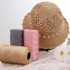 Algodão Mercerizado e Linho Cordão Plano Fio Oco Bolsa Tecida à Mão Fio Fio para Chapéu de Verão Fio para Almofada Fio para Sandálias Atacado