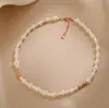 Collar de Perlas Naturales para Mujer, Collar de Cuentas Millet Sencillo y Versátil, Collar de Cuentas de Moda Francesa