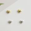 Prata S925 Simples Pequeno Coração Contas Separadoras DIY Feito à Mão Pulseira Colar L Coração Brilhante em Forma de Pêssego Contas Soltas Acessórios de Joalheria