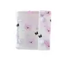 Urso Branco Leitoso Botão Duplo 3 Furos Mini Álbum de Cartões A8 Glitter 3 polegadas Grade Única Armazenamento Álbum de Fotos Bolsa com Zíper Planejador de Folhas Soltas