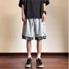 Shorts de Basquete Botão Falso Duas Peças 2024 para Homens, Marca Tendência de Verão, Shorts Plus Size com Estampa Paisley, Shorts Casuais Esportivos de Cinco Pontos