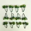 Plantas Verdes Artificiales, Flores de Plástico Falsas, Césped Artificial Verde, Flores Decorativas, Césped Decorativo para Cajas de Dulces, Césped Decorativo para Cajas de Regalo, Piñas Falsas