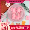 Série de Natal Advento Molde para Biscoito Casa de Neve 3D Desenho Animado Molde para Biscoito Argila DIY Simulação Biscoitos Impressos