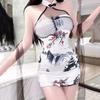 Xiu Cai Sha Lencería Erótica Deseo Puro Qqny Vestido de Noche Estilo Abstinencia Vestido de Entrenamiento al Aire Libre Estilo Chino Cheongsam Ropa de Dormir