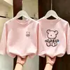 Camiseta de algodón puro de manga larga para niña de principios de otoño, top base de otoño para niños mayores, top elegante de cuello redondo para niñas en edad escolar