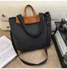 Bolsa de Ombro Grande Capacidade para Mulheres 2026 Nova Coleção Primavera Início Cor Sólida Lona Bolsa Tote Casual de Ombro Bolsa de Viagem