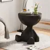 Mesa de Centro Pequena Plana Nova Tendência na Cor Creme para Sala de Estar, Mesa Lateral de Plástico Criativa e Simples, Mesa de Canto Estilo Ins para Quarto