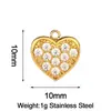 Pingente de Tartaruga Carrossel Coração Estrela em Aço Inoxidável com Zircônia Completa Charme para Brincos Colares DIY Acessórios Artesanais Venda por Atacado