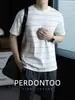 Ropa de Hombre Xintang Camisa Clásica de Marinero Camiseta de Manga Corta para Hombre Sensación de Nube Rayada Fresca Manga Corta Cuello Redondo Una Pieza Dropshipping