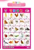 Tabla de pared de alfabetización para bebés para educación infantil temprana 0-3 años Pegatinas de pared Iluminación cognitiva para bebés Pinyin Tarjetas silenciosas Educativo