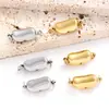 Fivela de lingote de aço titânio fivela de amendoim aço inoxidável ouro 18K real pulseira fivela de colar acessórios de joias DIY em estoque