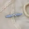 Exquisita Pinza para el Cabello con Lazo de Puntos Crema Moda Coreana Flequillo Lado Cabello Suelto Amarillo Azul Estilo Dulce