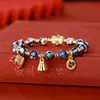 Pulsera de cloisonné gris fragante de Pekín, pulsera de esmalte cloisonné, pulsera bulliciosa de esmalte de color para pareja, novias, flores, regalo para hombres y mujeres