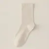 Calcetines Blancos para Mujer, Primavera y Verano, Calcetines Cortos 100% Algodón Puro, Adecuados para Zapatos Birkenstock, Calcetines de Maternidad sin Costuras a Media Pantorrilla, Calcetines Zhuji