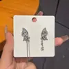 Aguja de plata 925, diseño de nicho, aretes de puesto de mercado nocturno, fuente mayorista, aretes de moda estilo coreano, aretes populares
