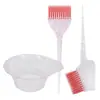 Set de Herramientas con Tazón y Brocha para Teñir el Cabello Barbería Tazón para Hornear Peine de Doble Cara para Teñir el Cabello Brocha para Teñir el Cabello Cepillo Suave para el Cabello