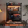 Estantería Y & h con Rejilla Estante de Almacenamiento para Escritorio Estante de Hierro Multicapa para Escritorio Escritorio de Computadora para Estudiante Escritorio Escritorio Agujeros
