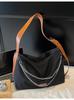 Bolsa de Lona Transfronteriza para Mujer, Gran Capacidad, Nuevo Modelo 2026, Bolso Cruzado de Nicho para Verano, Bolso Dumpling de Cadena de Alta Gama para Viajes