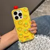 Funda de Teléfono Móvil con Pliegues Estéreo de Tomate Adecuada para Iphone16Pro Apple 15Promax Anti-Caída 14 Japonesa y Coreana 13P Femenina