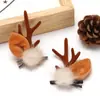 Accesorios para el Cabello de Astas Nuevas Transfronterizos Adornos de Astas de Alce Lindos para Celebraciones Pinza para el Cabello Clip para el Cabello de Disfraz Navideño