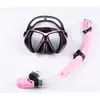 Máscara de Mergulho para Adultos Transfronteiriça com Snorkel Totalmente Seco, Máscara de Mergulho Anti-Embaçante de Alta Definição com Armação Grande Conjunto de Duas Peças Venda por Atacado