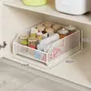 Estante de almacenamiento para cocina con espacios extremadamente estrechos, organizador extraíble para debajo del fregadero, canasta para especias sin taladro para el gabinete