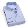 Camisa para Hombre Estilo Nuevo de Moda Sin Planchar Ropa Interior y Exterior de Moda Casual Textil de Algodón Oxford Europeo y Americano Camisa Blanca de Manga Larga para Hombre