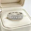Anillo cuadrado geométrico Ziyu de estilo europeo y americano transfronterizo con incrustaciones de diamantes y circón grande microincrustado joyería de moda fábrica