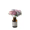 Flores Artificiales Transfronterizas Rosas de Té Pequeñas de Cabeza Única Rosas Nocturnas Fabricante de Flores Artificiales Decoración del Hogar Ramo de Boda Muro de Rosas