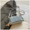 Bolso de diseño único para mujer, bolso cruzado, bolso tipo almohada, bolso de mezclilla retro coreano, gran capacidad, bolso de bolos colorblock