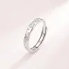 Anillos luminosos de pareja de gato y perro para hombres y mujeres, anillos sencillos y de alta gama a juego con fuegos artificiales, anillos abiertos de moda y versátiles