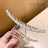 Acessórios de Cabelo de Celebridade da Internet para Mulheres com Pouco Volume de Cabelo, Headwear de Strass de Alto Valor, Presilha de Tubarão Fosca de Tamanho Médio para Meio Preso