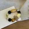 Pulsera geométrica de resina vintage americana para mujer, diseño retro, joyería única y versátil al por mayor